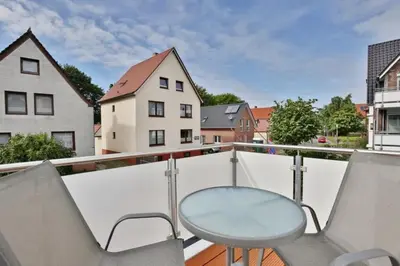 Ein Balkon oder eine Terrasse in der Unterkunft Meine See, MS5