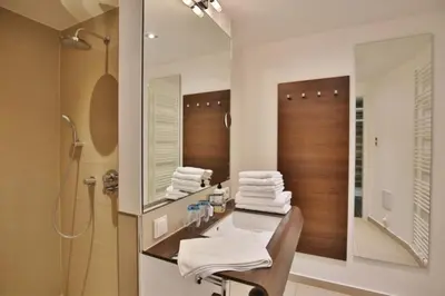 Ein Badezimmer in der Unterkunft Duhner Strandhus, S106