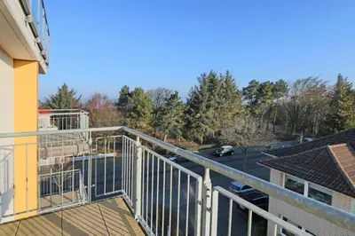 Ein Balkon oder eine Terrasse in der Unterkunft Duhner Strandhus, S303