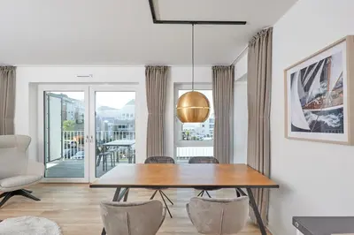 Ein Sitzbereich in der Unterkunft Nordstrand, N202a