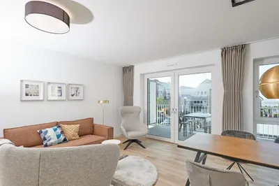 Ein Sitzbereich in der Unterkunft Nordstrand, N202a