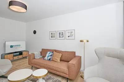 Ein Sitzbereich in der Unterkunft Nordstrand, N202a