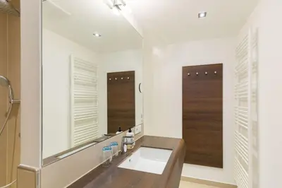 Ein Badezimmer in der Unterkunft Duhner Strandhus, S210