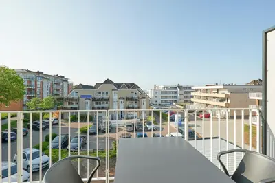 Ein Balkon oder eine Terrasse in der Unterkunft Nordstrand, N301a
