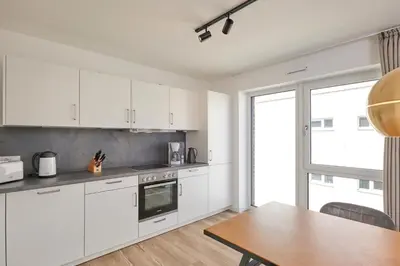 Küche/Küchenzeile in der Unterkunft Nordstrand, N203
