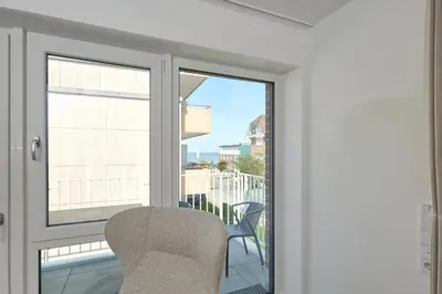 Ein Balkon oder eine Terrasse in der Unterkunft Nordstrand, N203