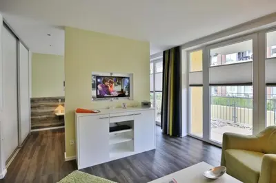 TV/Unterhaltungsangebot in der Unterkunft Duhner Strandhus, S4