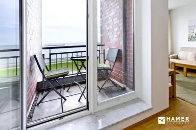 Ein Balkon oder eine Terrasse in der Unterkunft Seeterrassen, ST17