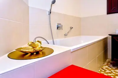Ein Badezimmer in der Unterkunft Residenz am Yachthafen, RY21