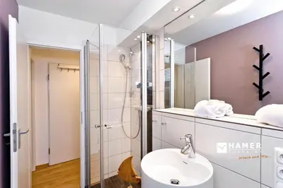 Ein Badezimmer in der Unterkunft Seemöwe, SM4