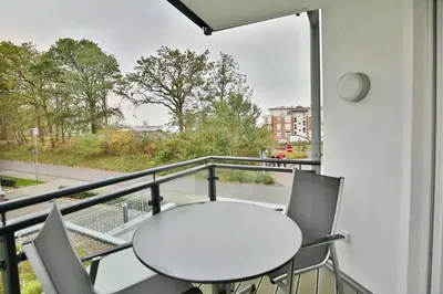 Ein Balkon oder eine Terrasse in der Unterkunft Admiralsgarten, AG6b