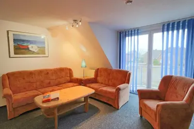 Ein Sitzbereich in der Unterkunft Stranddüne, D16