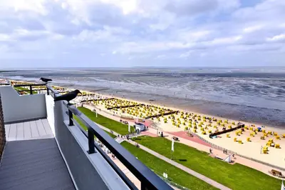 Ein allgemeiner Meerblick oder ein Meerblick von der Ferienwohnung aus