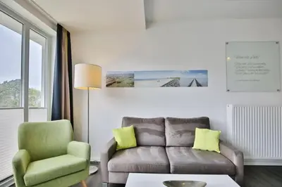 Ein Sitzbereich in der Unterkunft Duhner Strandhus, S304