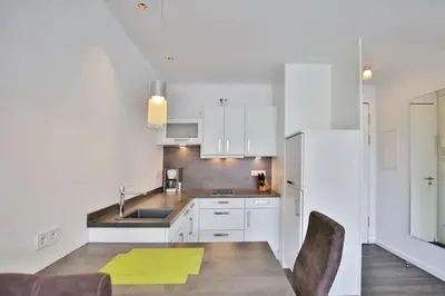 Küche/Küchenzeile in der Unterkunft Duhner Strandhus, S304