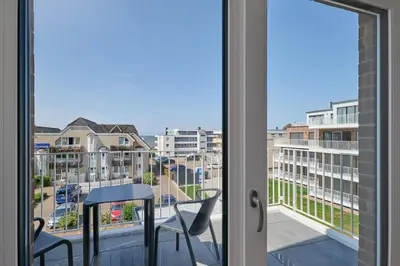 Ein Balkon oder eine Terrasse in der Unterkunft Nordstrand, N302a