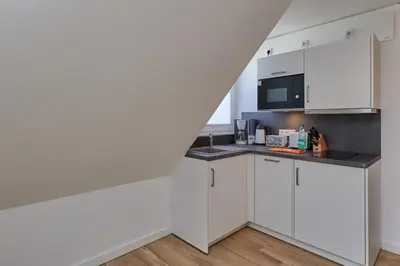 Küche/Küchenzeile in der Unterkunft Nordstrand, N302a