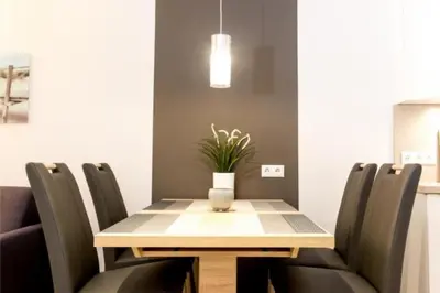 Ein Sitzbereich in der Unterkunft Hohe Worth, H303