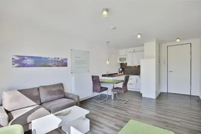 Ein Sitzbereich in der Unterkunft Duhner Strandhus, S113