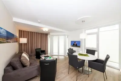 TV/Unterhaltungsangebot in der Unterkunft Duhner Brandung, B6