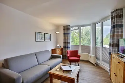 Ein Sitzbereich in der Unterkunft Hohe Worth, H208