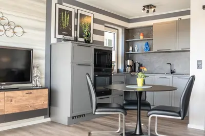 Küche/Küchenzeile in der Unterkunft Apartment Deichblick