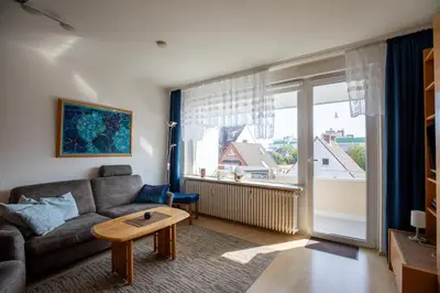 Ein Sitzbereich in der Unterkunft Haus Baltic, Whg 25