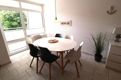 Ein Sitzbereich in der Unterkunft Haus Dortmund, Whg 18