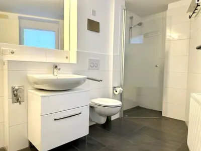 Ein Badezimmer in der Unterkunft Ferienwohnung De Föhr