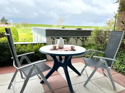 Ein Balkon oder eine Terrasse in der Unterkunft Ferienwohnung De Brecker
