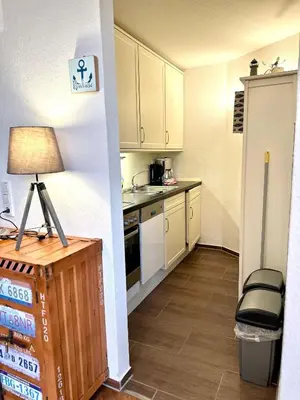 Küche/Küchenzeile in der Unterkunft Ferienwohnung De Keel
