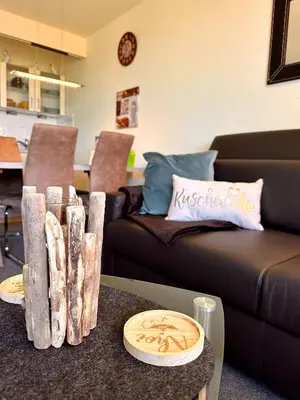 Ein Sitzbereich in der Unterkunft Ferienwohnung de Tietsnik
