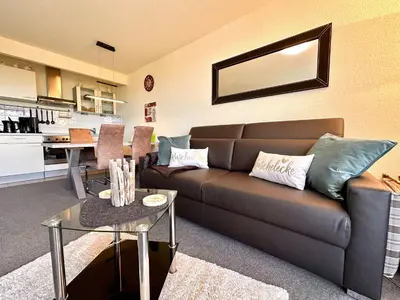 Ein Sitzbereich in der Unterkunft Ferienwohnung de Tietsnik