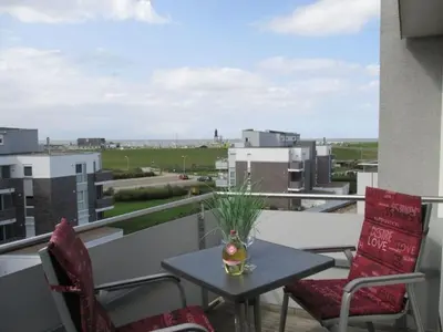 Ein Balkon oder eine Terrasse in der Unterkunft Ferienwohnung De Eller