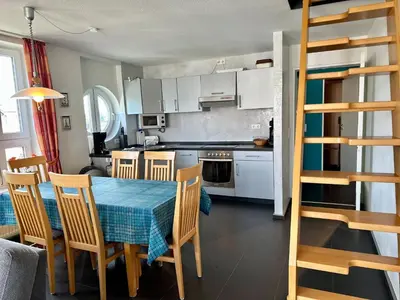 Küche/Küchenzeile in der Unterkunft Ferienwohnung Suite de Svaan