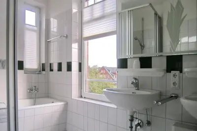Ein Badezimmer in der Unterkunft Ferienwohnung De Fieffööt