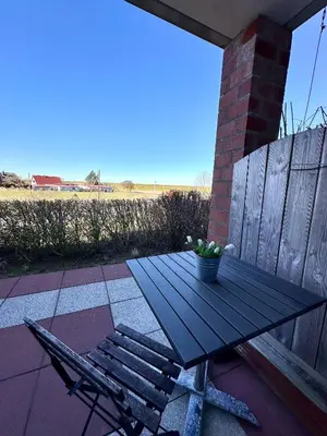 Ein Balkon oder eine Terrasse in der Unterkunft Ferienwohnung De Diek 103