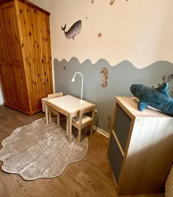 Ein Sitzbereich in der Unterkunft Ferienwohnung De Diek 103