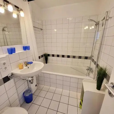 Ein Badezimmer in der Unterkunft Ferienwohnung De Floot