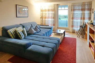 Ein Sitzbereich in der Unterkunft Ferienwohnung De Draggen
