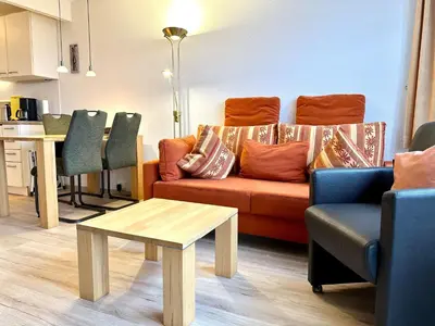 Küche/Küchenzeile in der Unterkunft Ferienwohnung De Lachmööv
