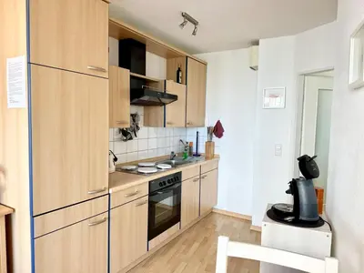 Küche/Küchenzeile in der Unterkunft Ferienwohnung De Ligger