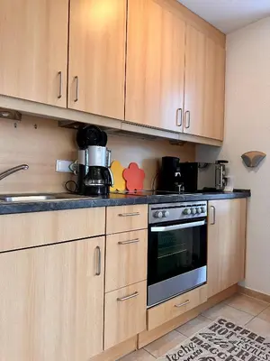 Küche/Küchenzeile in der Unterkunft Ferienwohnung De Ööster