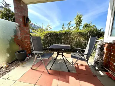 Ein Balkon oder eine Terrasse in der Unterkunft Ferienwohnung De Drückdaal