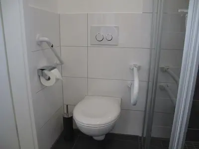 Ein Badezimmer in der Unterkunft Ferienwohnung De Haagebutten