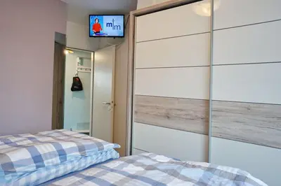 Ein Bett oder Betten in einem Zimmer der Unterkunft Ferienwohnung de Drift