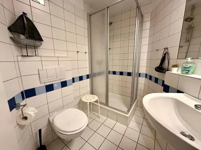 Ein Badezimmer in der Unterkunft Ferienwohnung De Duuv