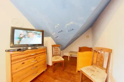 TV/Unterhaltungsangebot in der Unterkunft KW21 Blockhaus am Meer