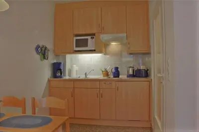 Küche/Küchenzeile in der Unterkunft Haus Amrum WE 06