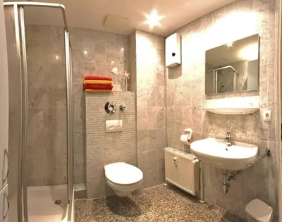 Ein Badezimmer in der Unterkunft Haus Amrum WE 06